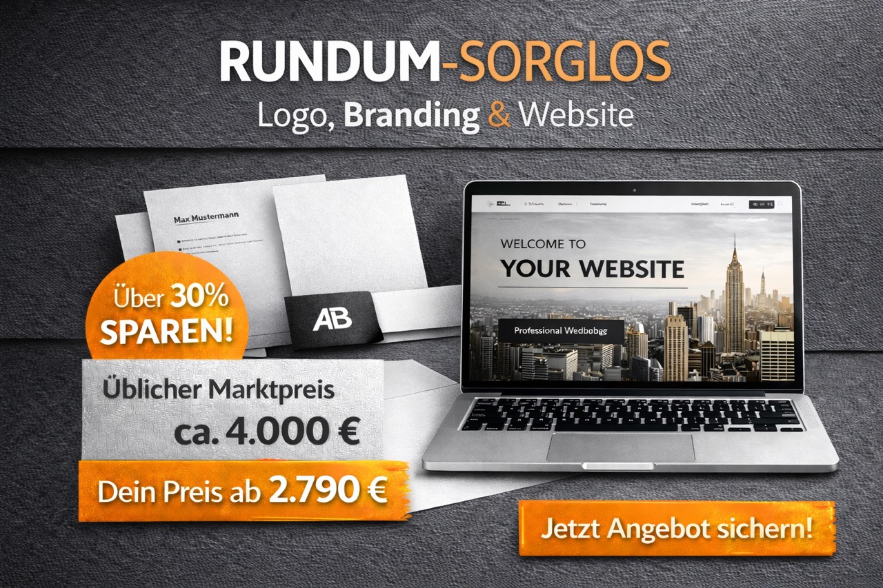 Komplett-Paket – Logo, Branding, Geschäftsausstattung & Website