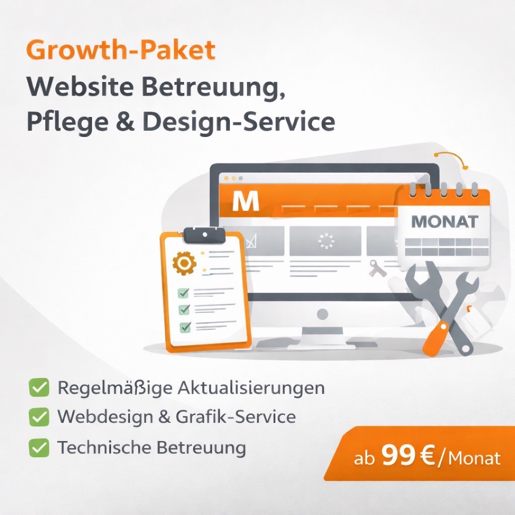 Growth-Paket – Website Betreuung, Pflege & Design-Service